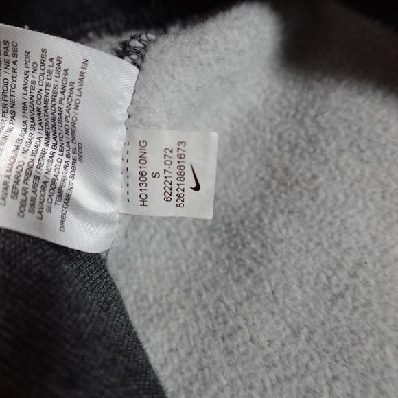 Nike Air Swoosh Logo Pullover Hoodie Sweatshirt Mens Small Fleece Gray - Picture 4 of 9